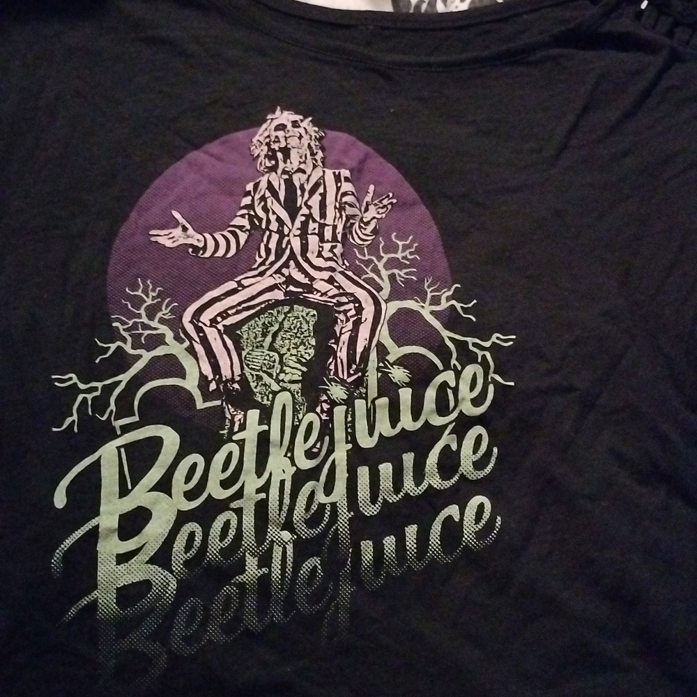 Torrid Beetlejuice off the shoulder shirt